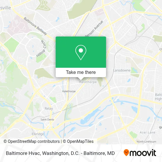 Baltimore Hvac map