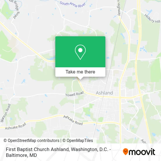 First Baptist Church Ashland map