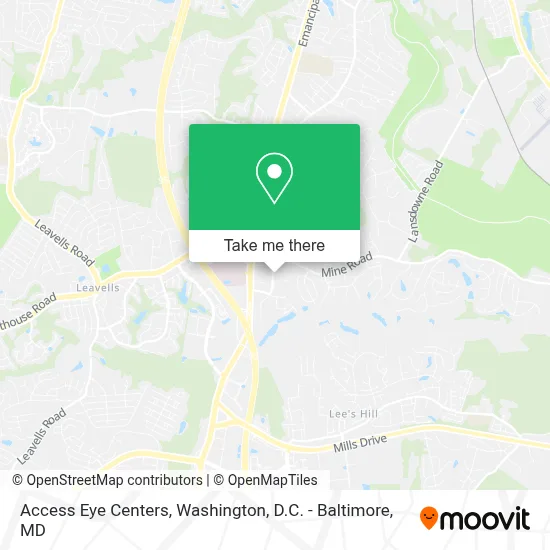 Access Eye Centers map