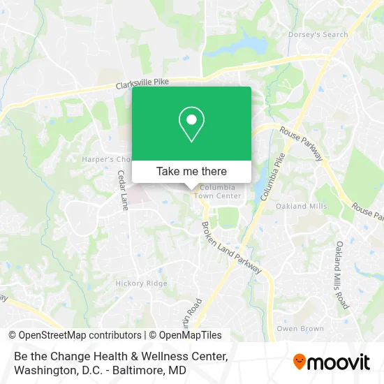 Be the Change Health & Wellness Center map