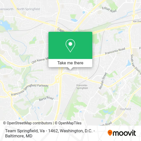 Team Springfield, Va - 1462 map
