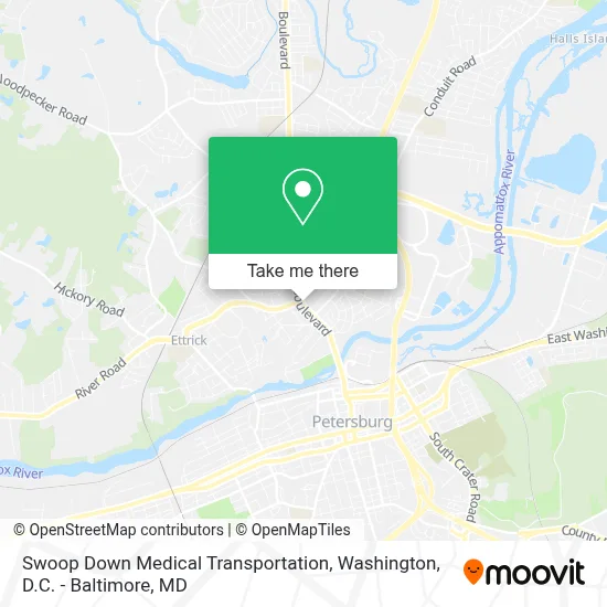 Swoop Down Medical Transportation map