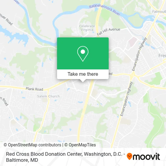 Red Cross Blood Donation Center map