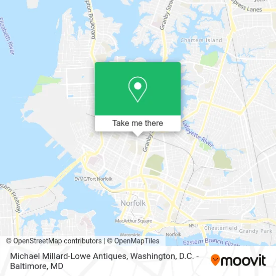 Michael Millard-Lowe Antiques map