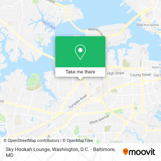 Sky Hookah Lounge map