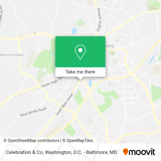 Celebration & Co map