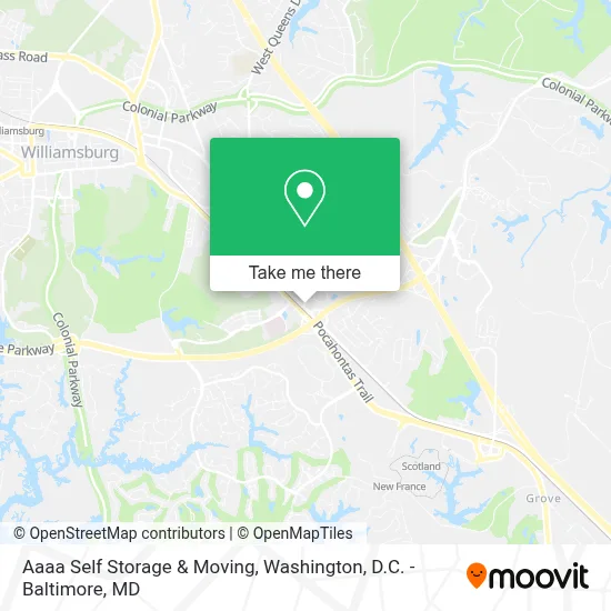 Aaaa Self Storage & Moving map