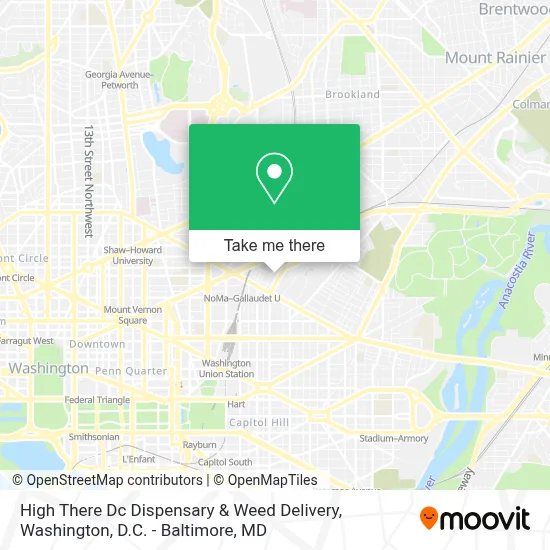 High There Dc Dispensary & Weed Delivery map