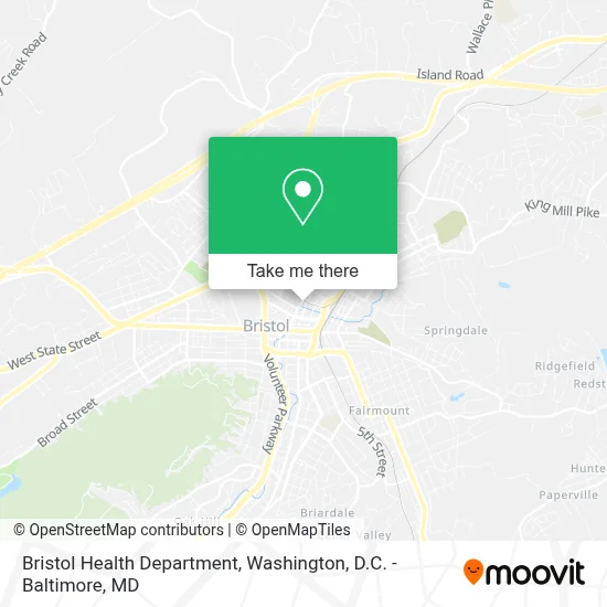 Bristol Health Department map