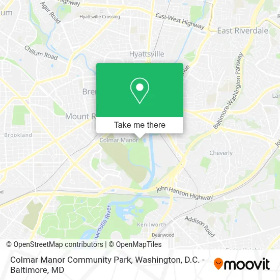 Colmar Manor Community Park map