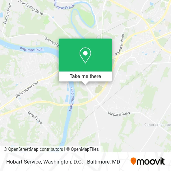 Hobart Service map