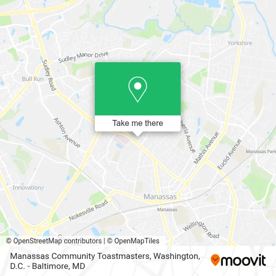 Manassas Community Toastmasters map