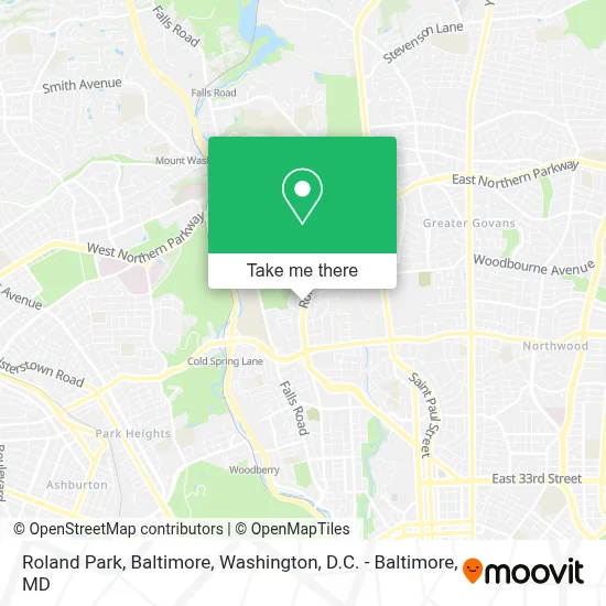 Roland Park, Baltimore map