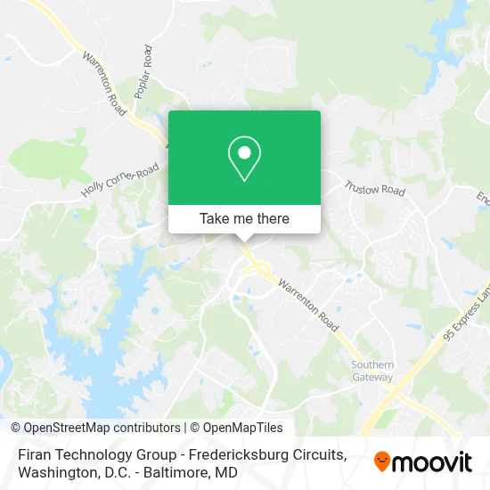 Firan Technology Group - Fredericksburg Circuits map
