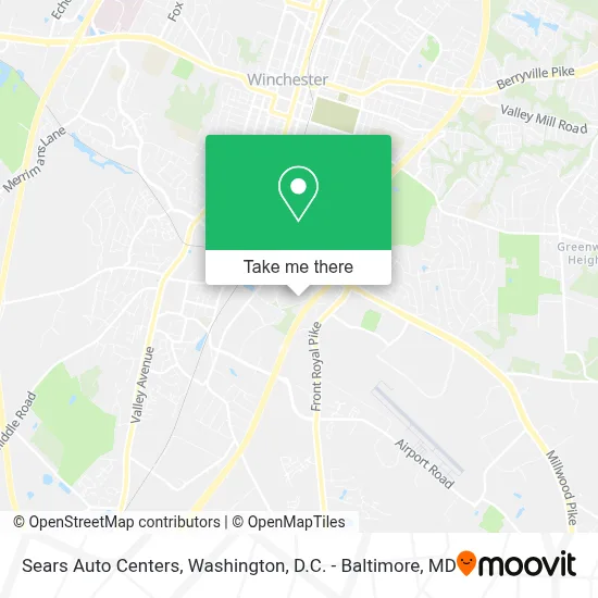Sears Auto Centers map