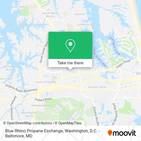 Blue Rhino Propane Exchange map