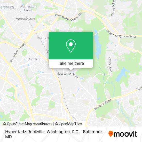 Hyper Kidz Rockville map