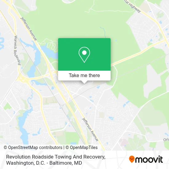 Revolution Roadside Towing And Recovery map