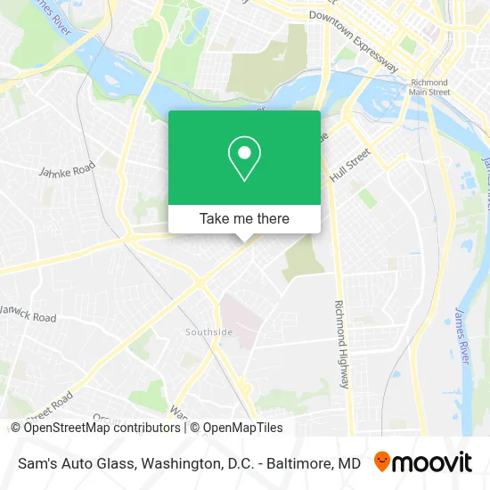 Sam's Auto Glass map
