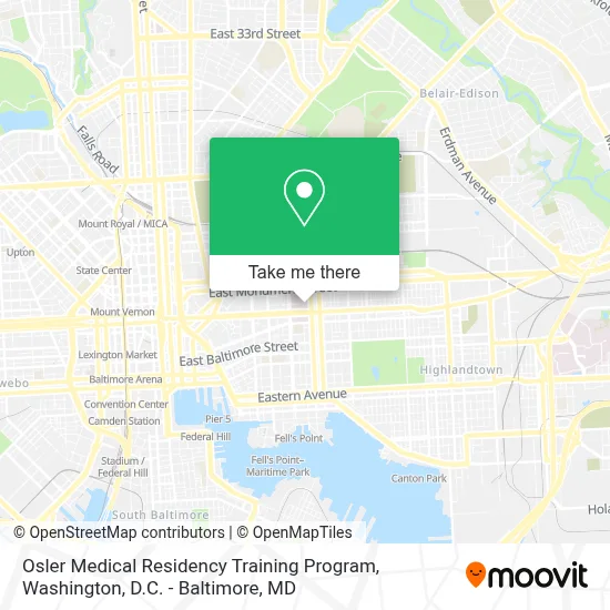Osler Medical Residency Training Program map