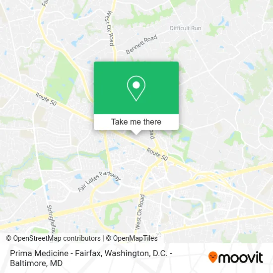 Prima Medicine - Fairfax map