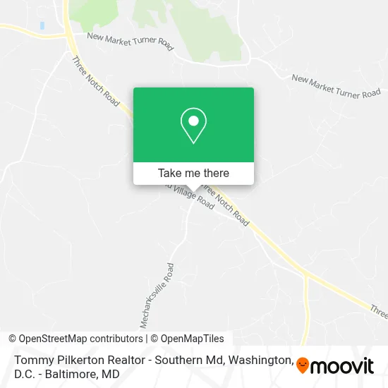 Tommy Pilkerton Realtor - Southern Md map