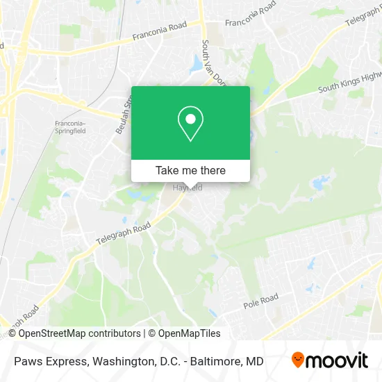 Paws Express map