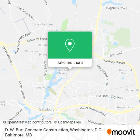 D. W. Burt Concrete Construction map
