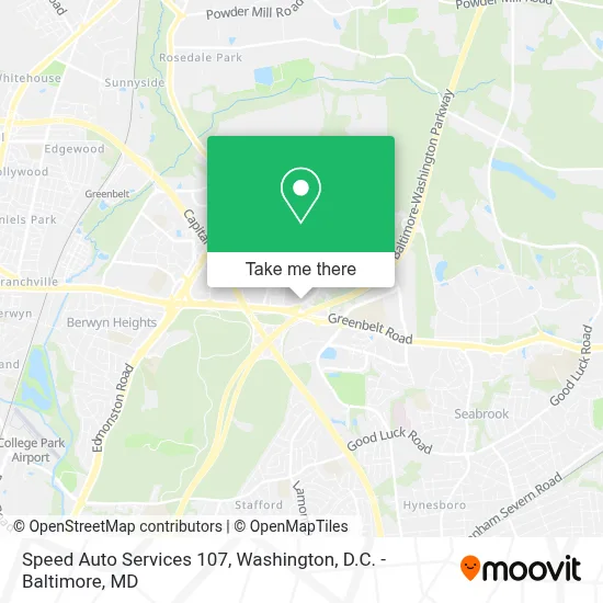 Speed Auto Services 107 map