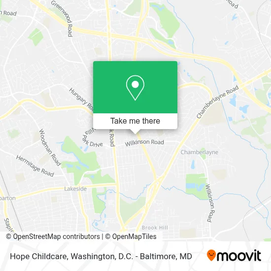 Hope Childcare map