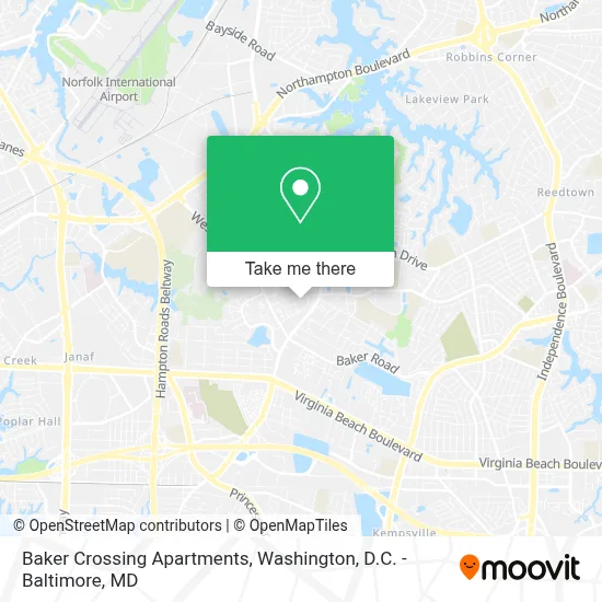 Baker Crossing Apartments map