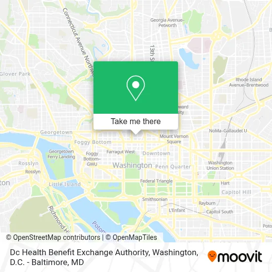 Dc Health Benefit Exchange Authority map