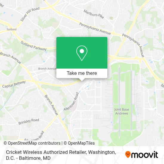 Cricket Wireless Authorized Retailer map