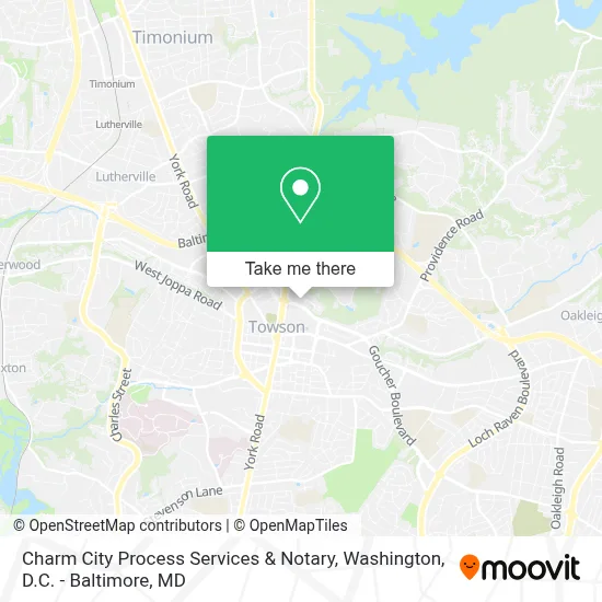 Charm City Process Services & Notary map