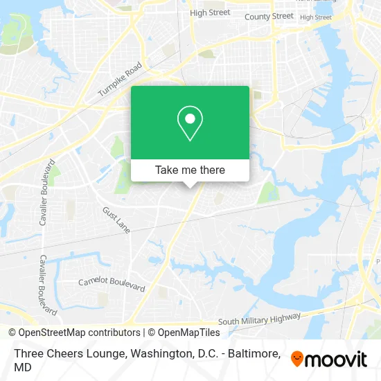 Three Cheers Lounge map