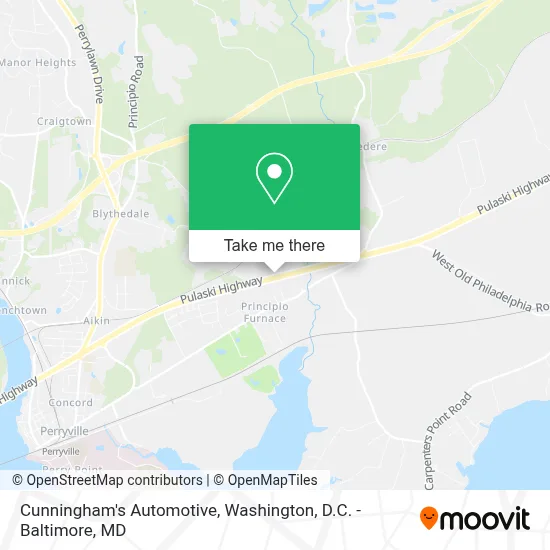 Cunningham's Automotive map
