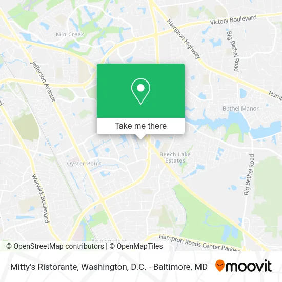Mitty's Ristorante map