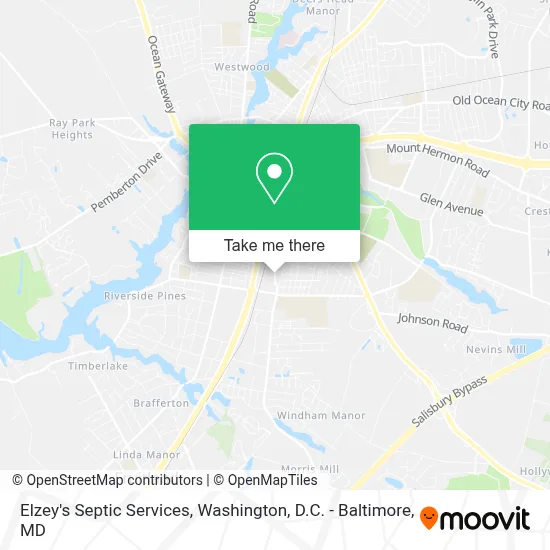 Elzey's Septic Services map