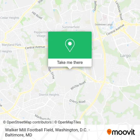 Walker Mill Football Field map