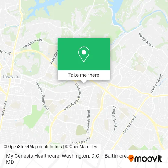 My Genesis Healthcare map
