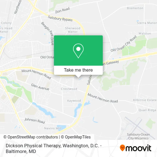 Dickson Physical Therapy map