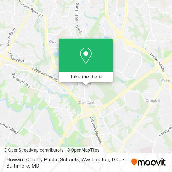 Howard County Public Schools map