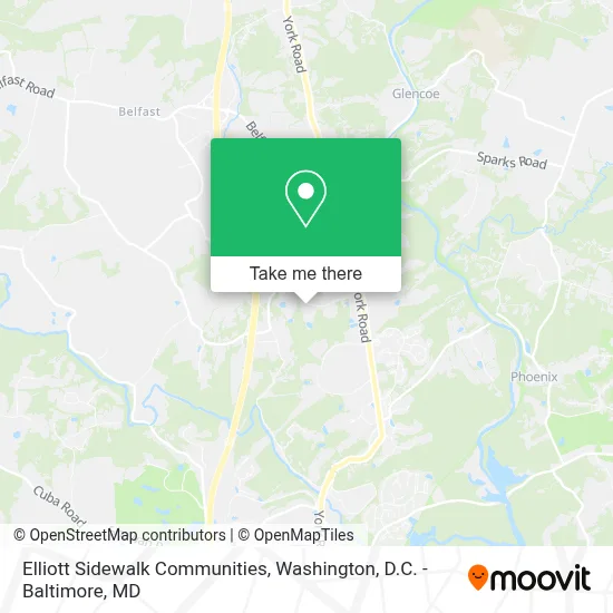 Elliott Sidewalk Communities map