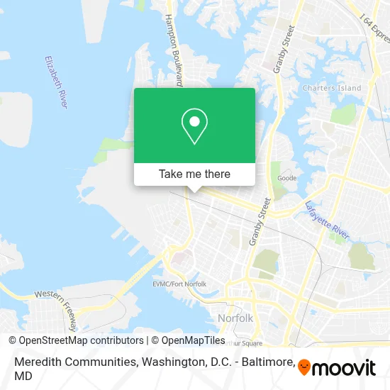 Meredith Communities map