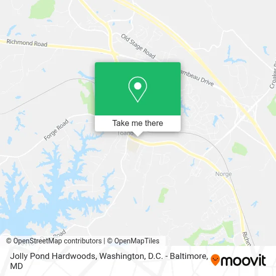 Jolly Pond Hardwoods map