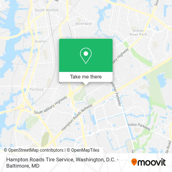 Hampton Roads Tire Service map