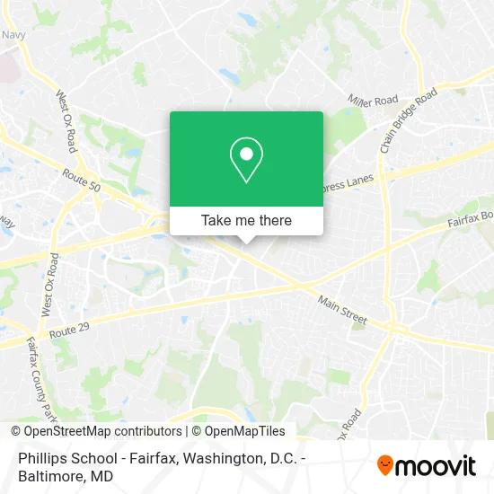 Phillips School - Fairfax map