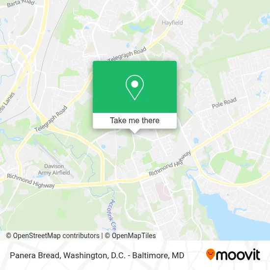 Panera Bread map