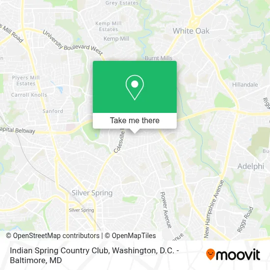 Indian Spring Country Club map