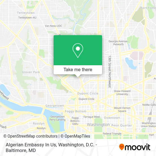 Algerian Embassy In Us map